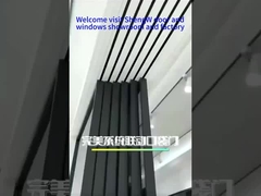 6 مسار 6 شاشة باب زجاجي متحرك