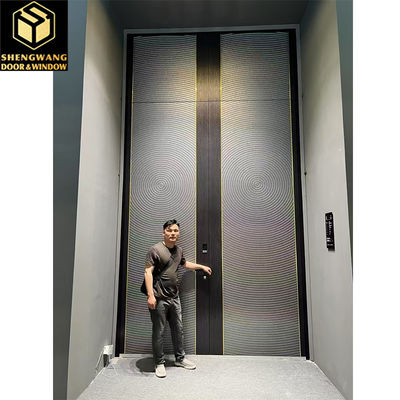 ODM Swing الألومنيوم أبواب الحديقة للمشاة النحاس تقليد السطح التشطيب البوابة المعدنية في الخارج