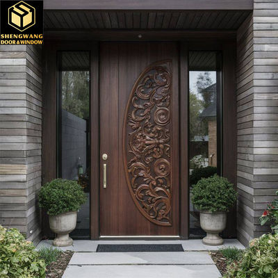 60mm و 70mm سمك الباب الألومنيوم لغرفة الشقة مع الباب الحديدي المعدل للحريق