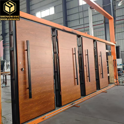 Sapele Corrosion Resistant Aluminum Room Door Solid Core Door Soundproof
